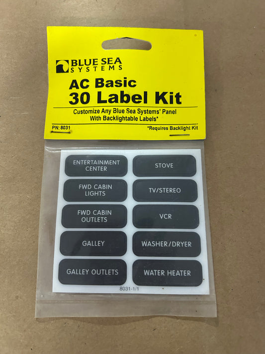 Blue Sea Systems 8031 AC Basic 30 Label Kit