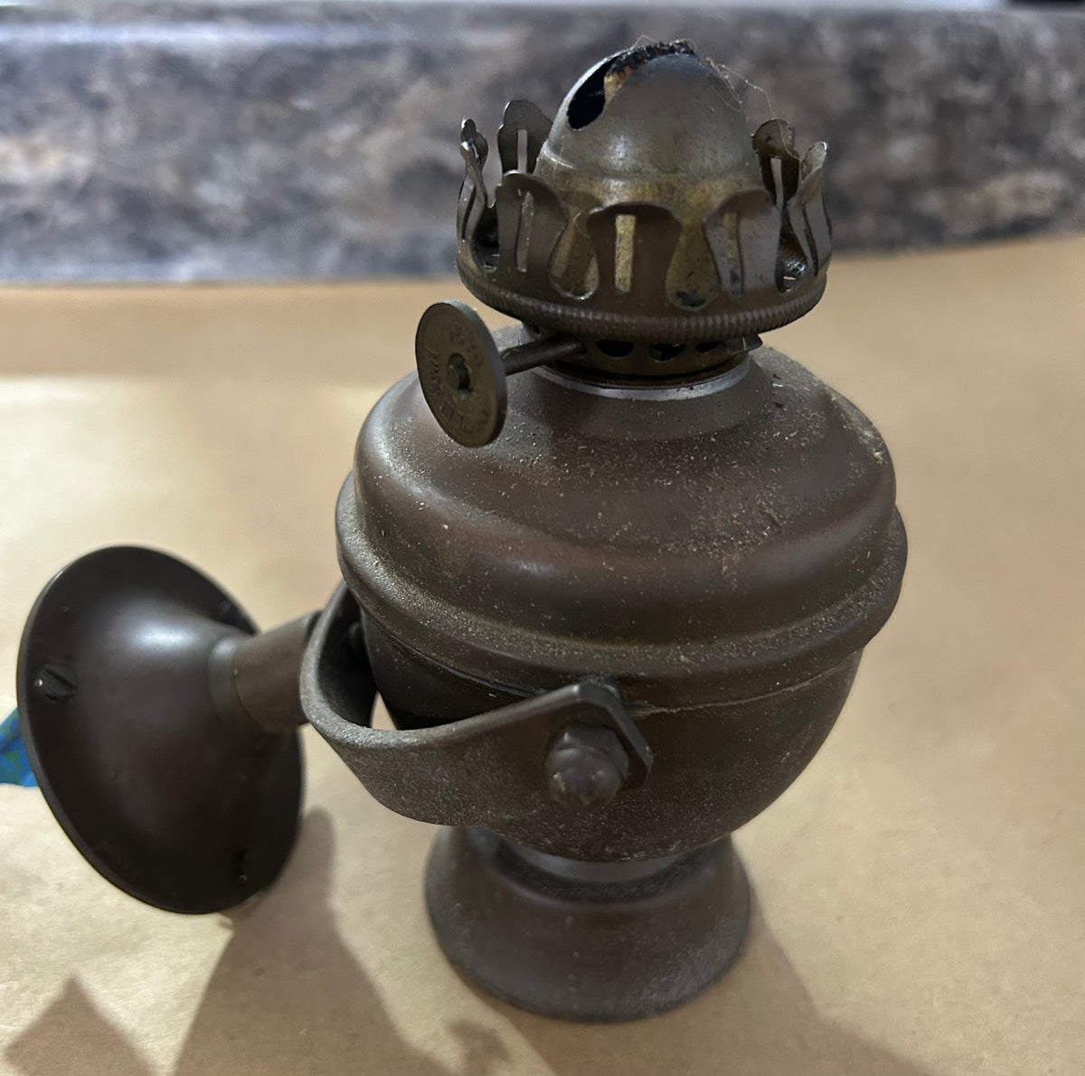 Vintage Brass Oil Lamp 5" - No Glass