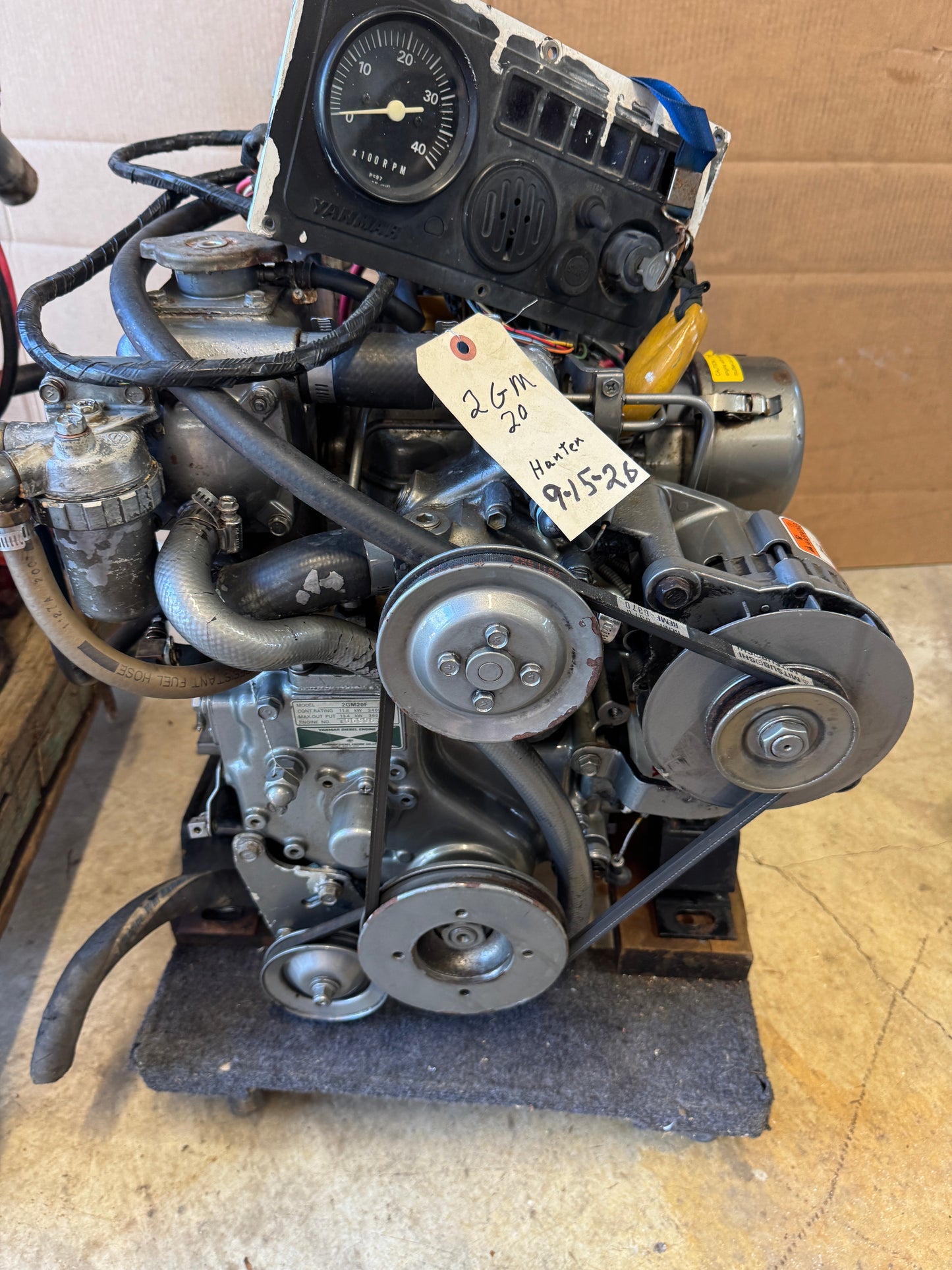 Yanmar 2GM20F Marine Diesel Engine w Kanzaki KM2P Transmission MINT!