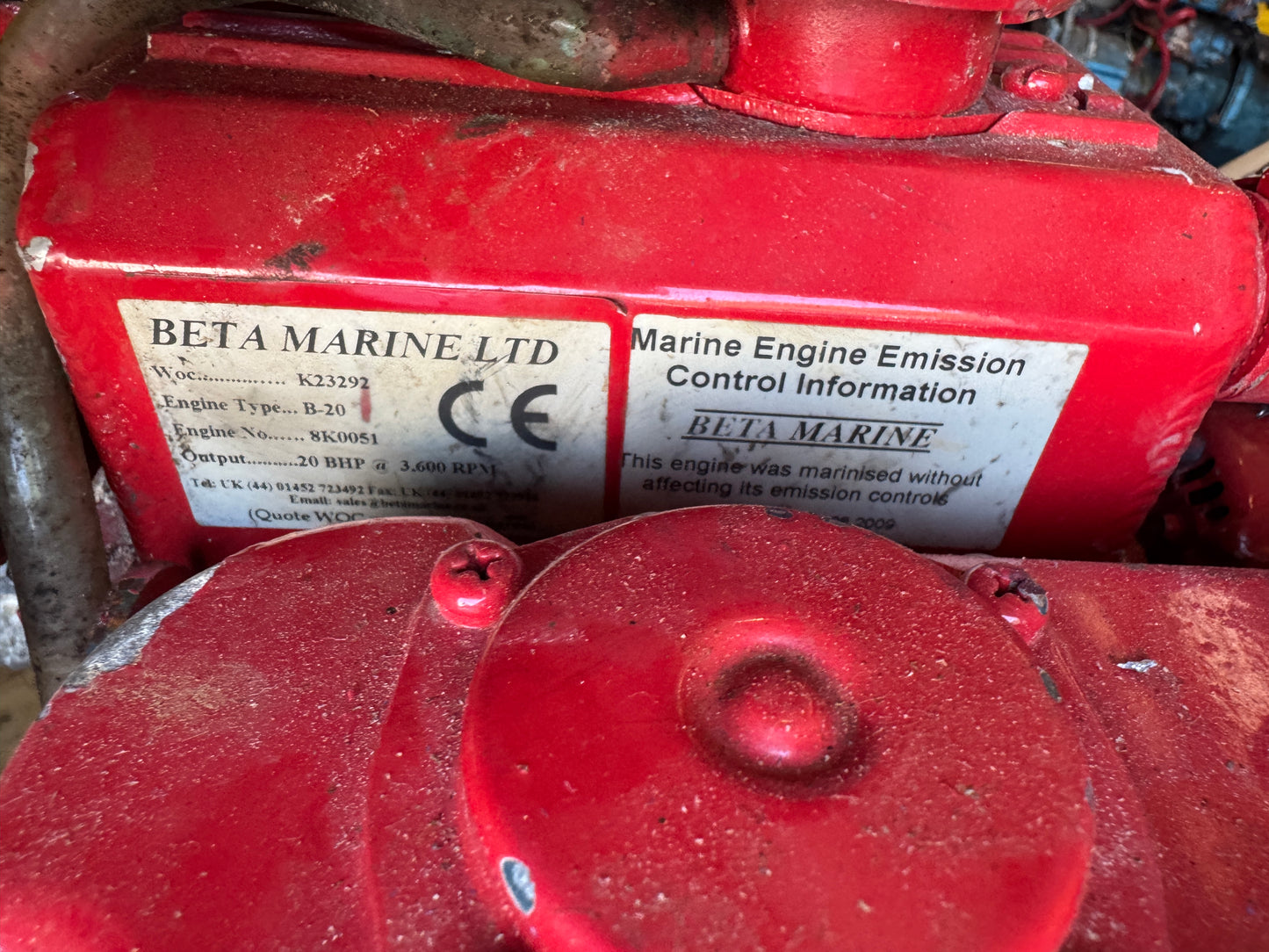 Beta Marine B-20 Kubota Diesel Engine w TMC 40-P Transmission Runs Great