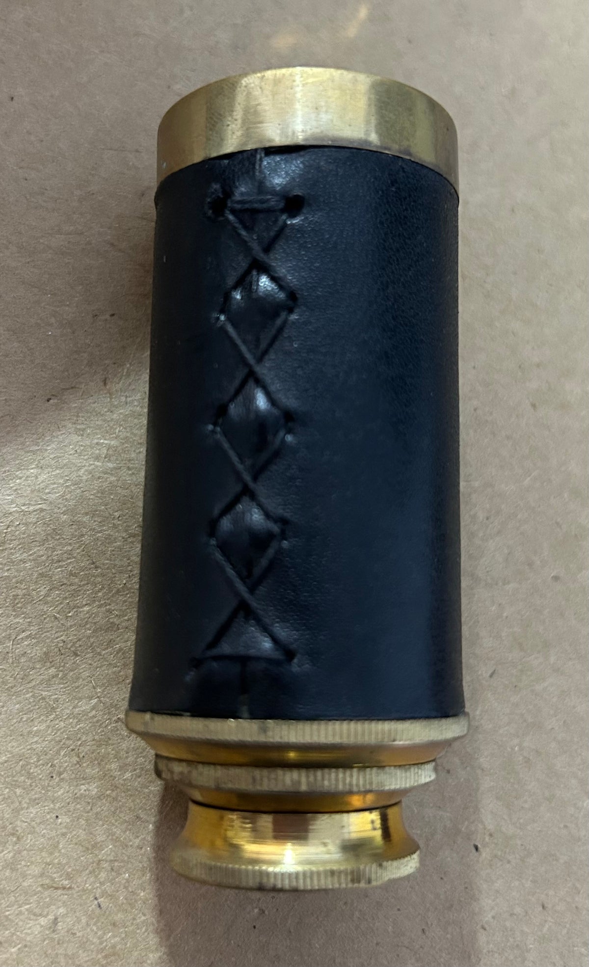 Vintage Brass Golden Telescope with Wooden Box 6"