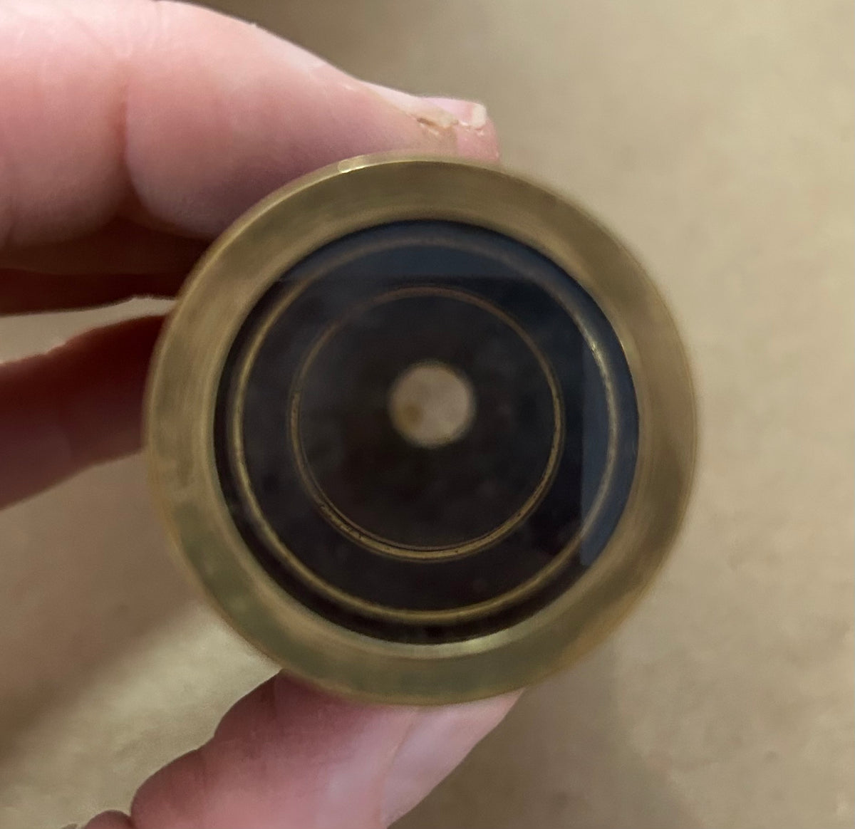 Vintage Brass Golden Telescope with Wooden Box 6"
