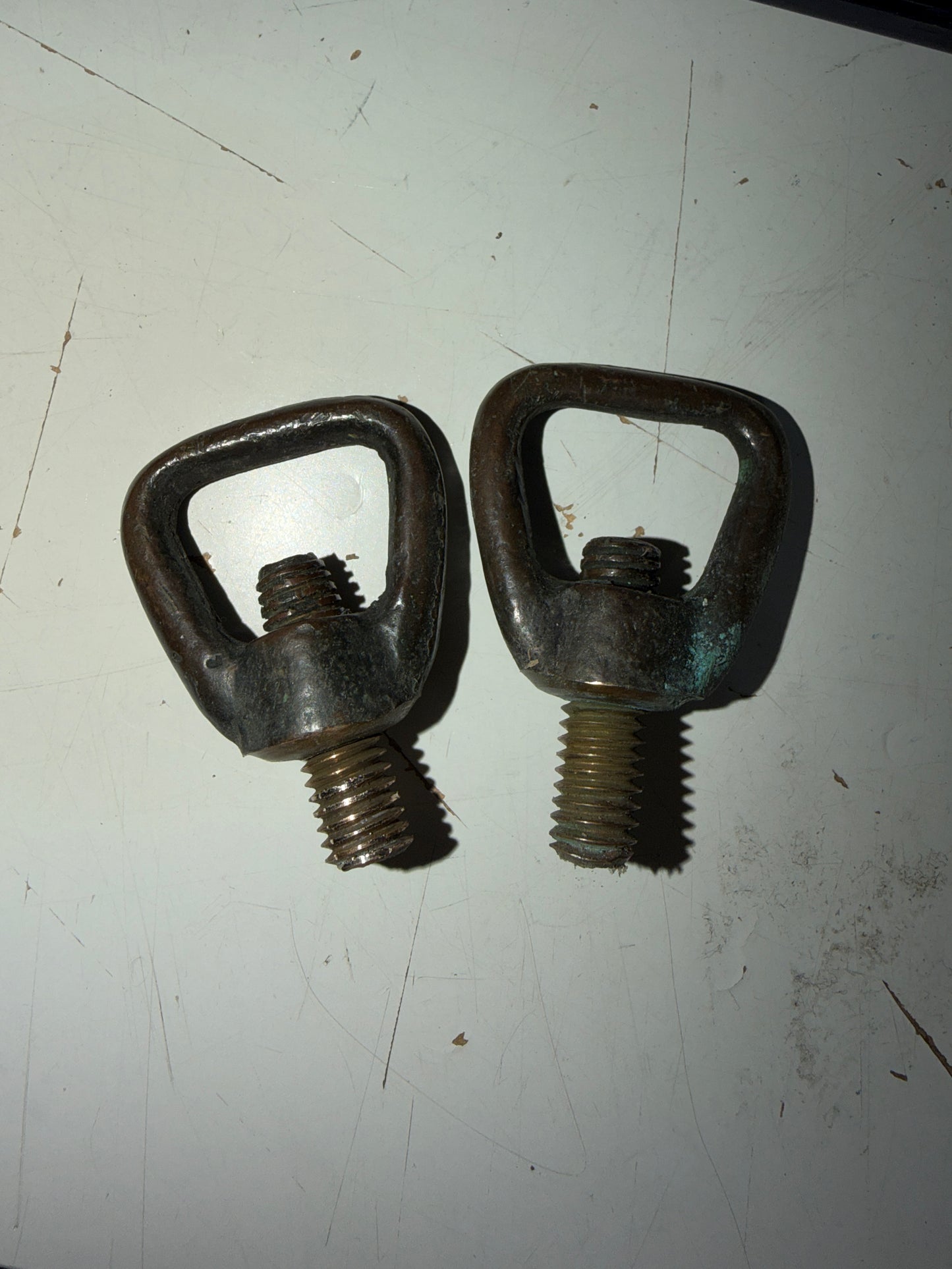 PAIR Bronze Dog Nuts - 3/8" Bolt