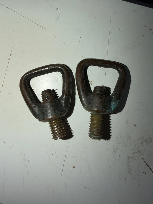 PAIR Bronze Dog Nuts - 3/8" Bolt