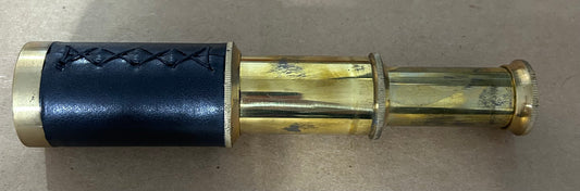 Vintage Brass Golden Telescope with Wooden Box 6"