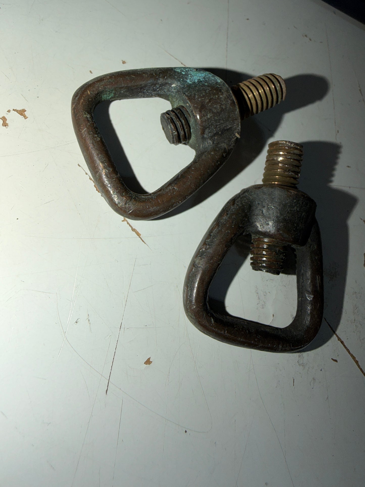 PAIR Bronze Dog Nuts - 3/8" Bolt