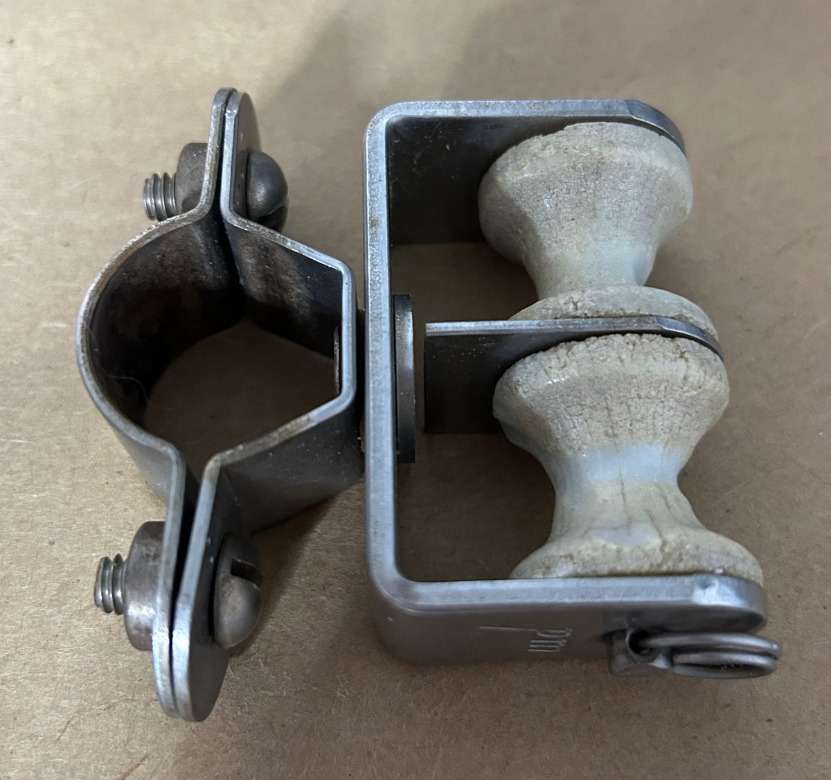 Stainless Steel Double Stanchion Block -5/8" line