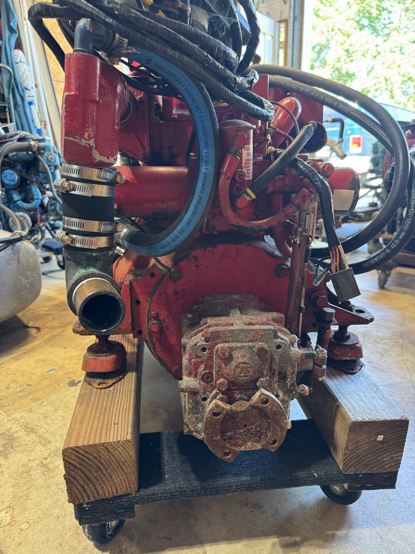 Westerbeke Marine 4 Cylinder Diesel Engine w ZF Transmission Runs Great