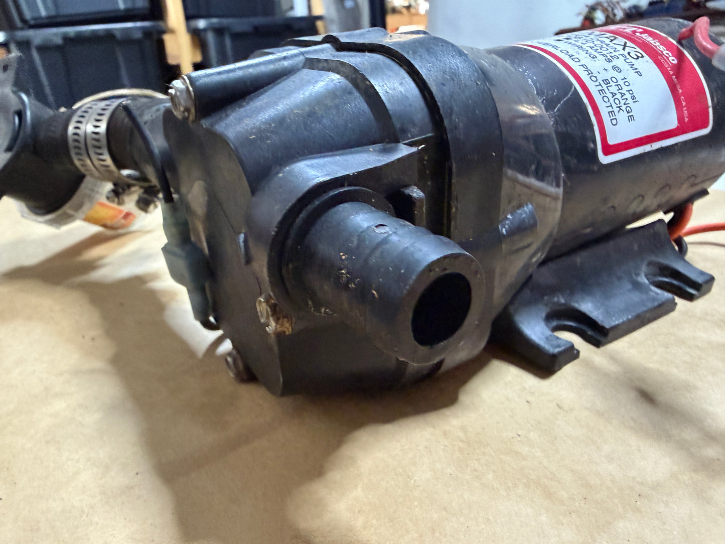 Jabsco Parmax 3 Model 30610-0012 Shower Drain Pump and Pumpguard Model 36200-0000
