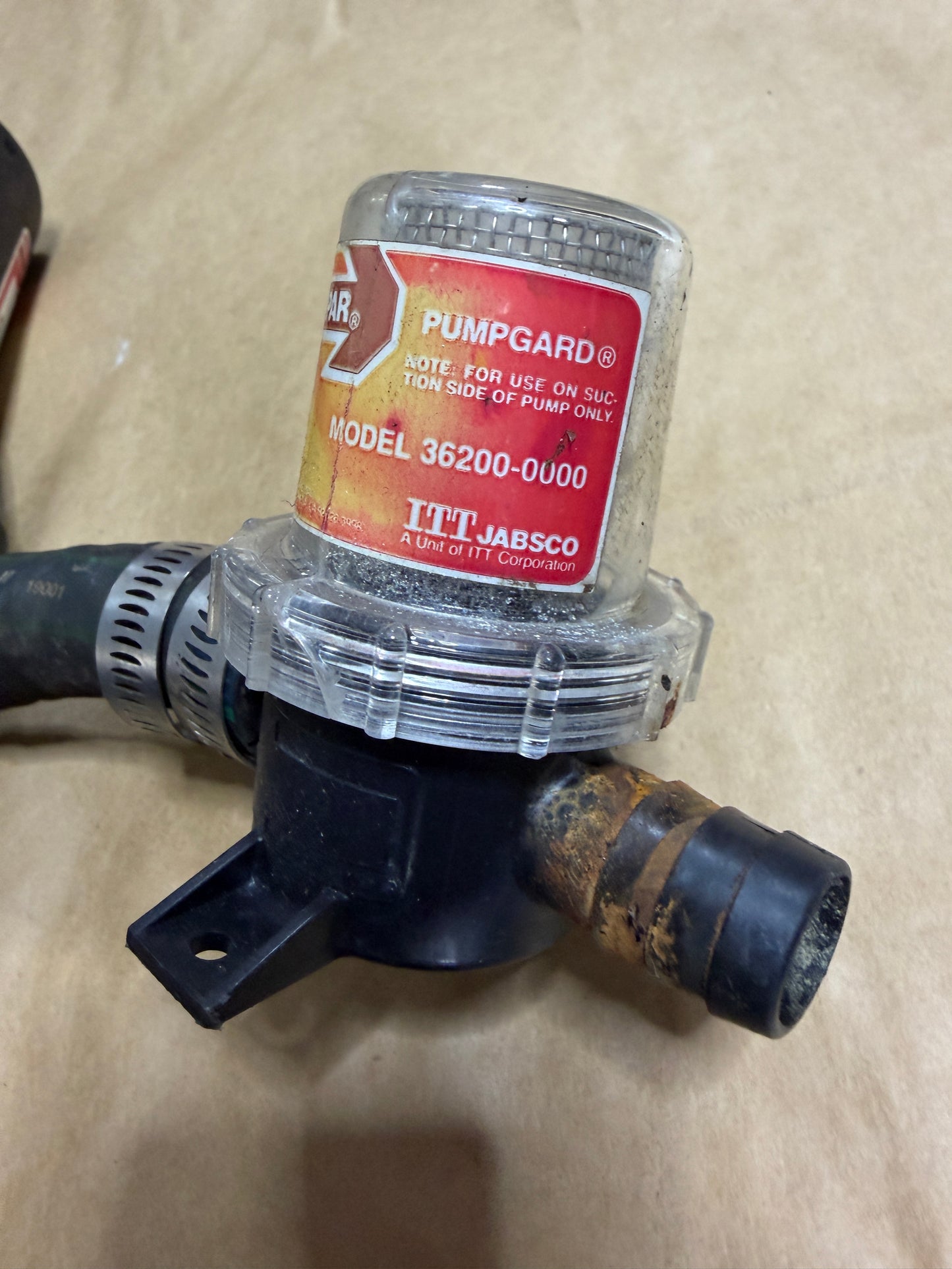 Jabsco Parmax 3 Model 30610-0012 Shower Drain Pump and Pumpguard Model 36200-0000