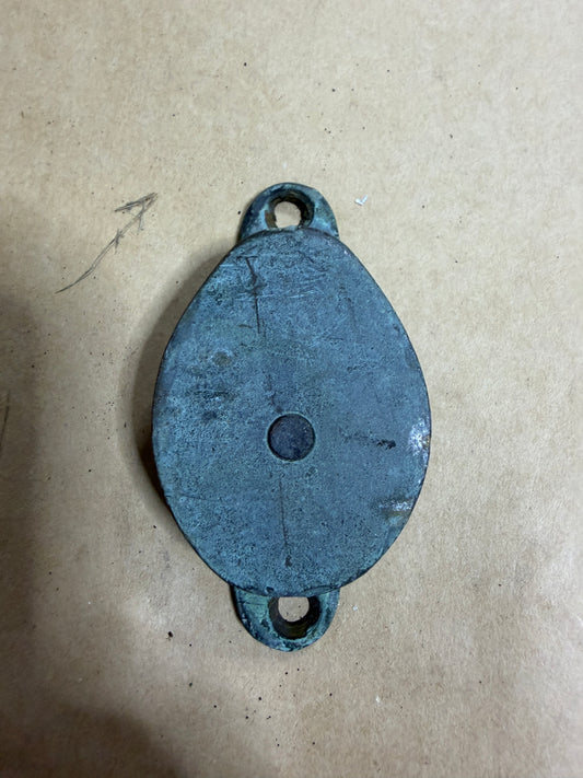 Solid Bronze Cheek Block - 1 1/2" Sheave (stuck) x 5/16" Line