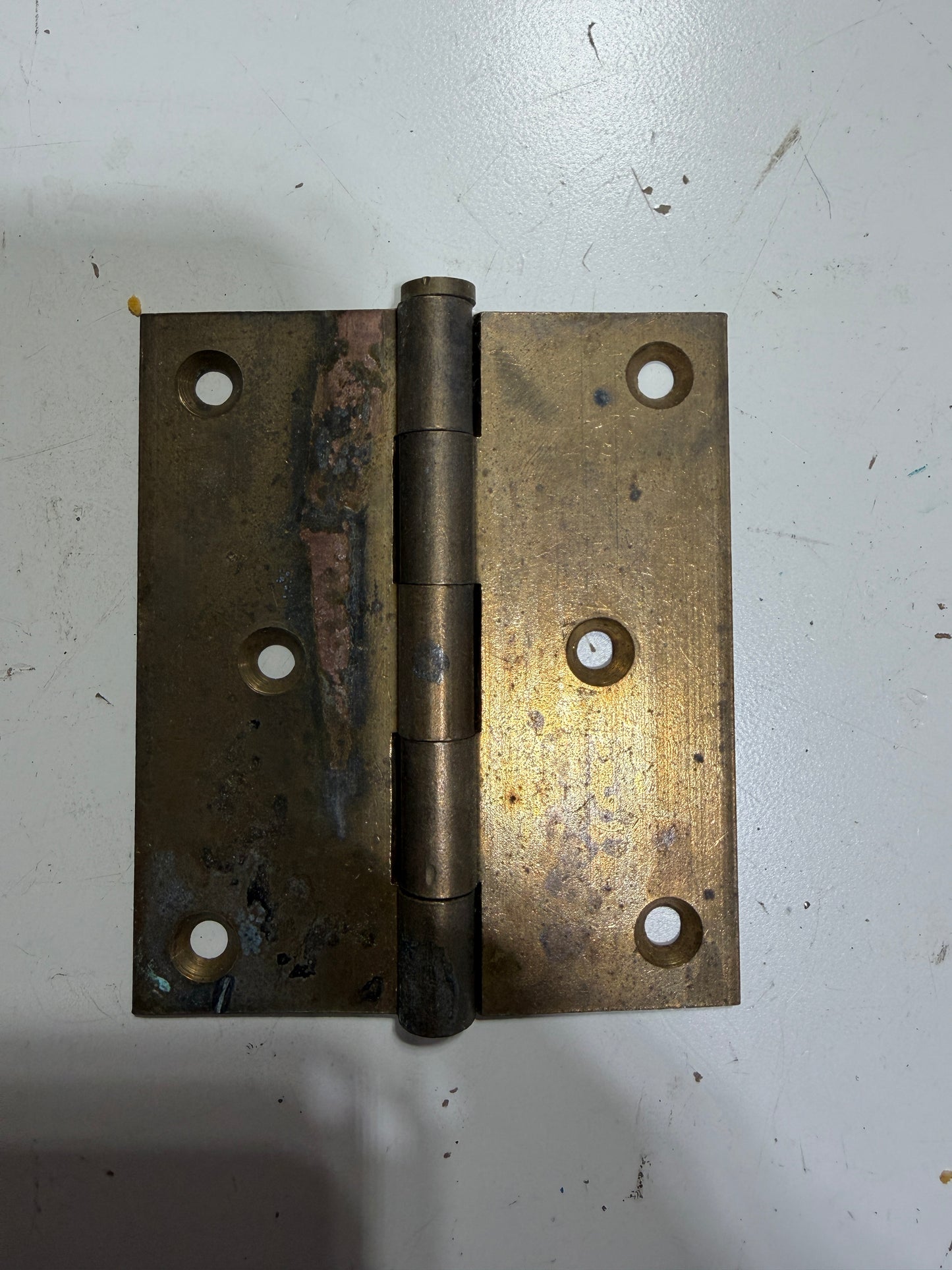 3 1/2" Long x 3" Wide Brass Hinge
