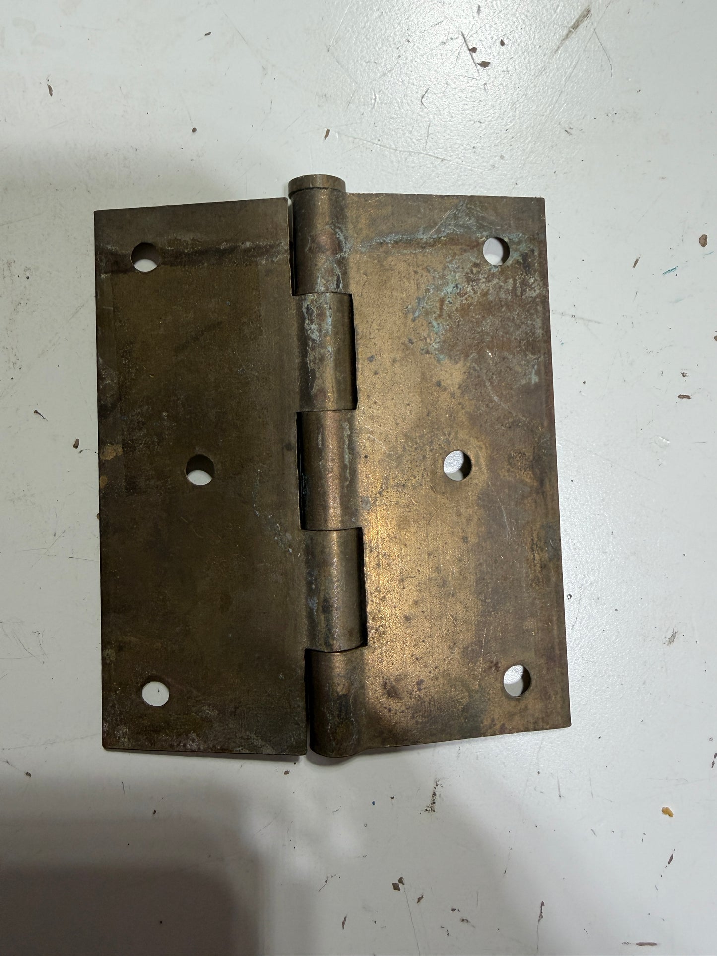 3 1/2" Long x 3" Wide Brass Hinge