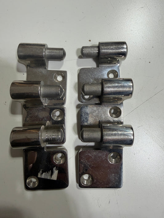 SET OF 3 - HALF HINGES - LEFT AND RIGHT SIDE - AC BRAND