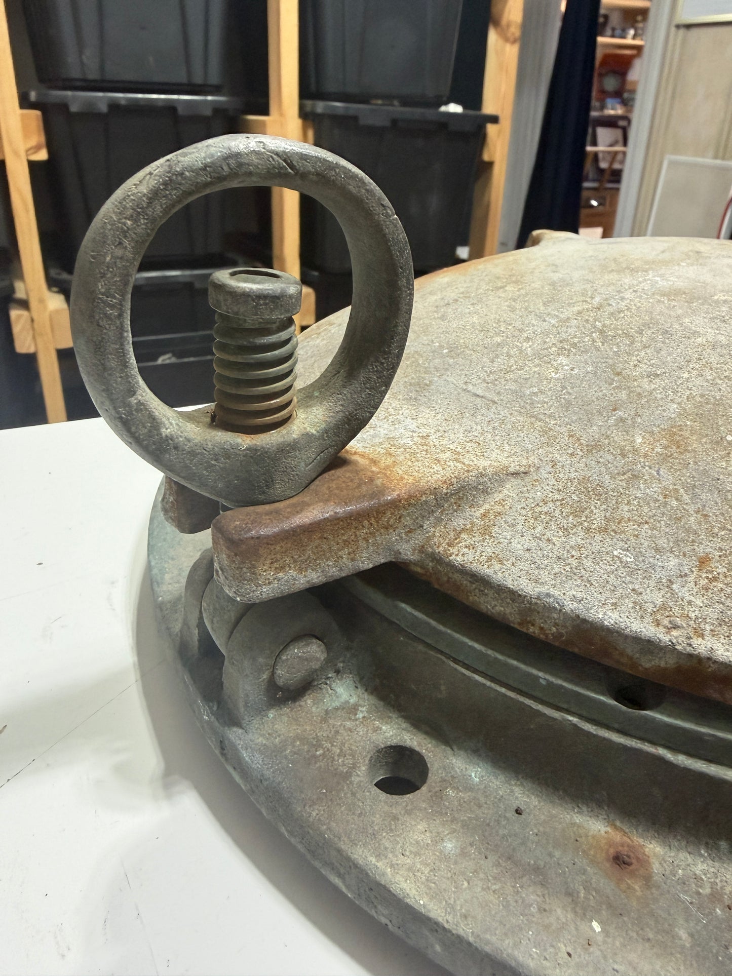Vintage 12 1/2" Diameter Galvanized / Bronze Portlight / Port Light / Porthole