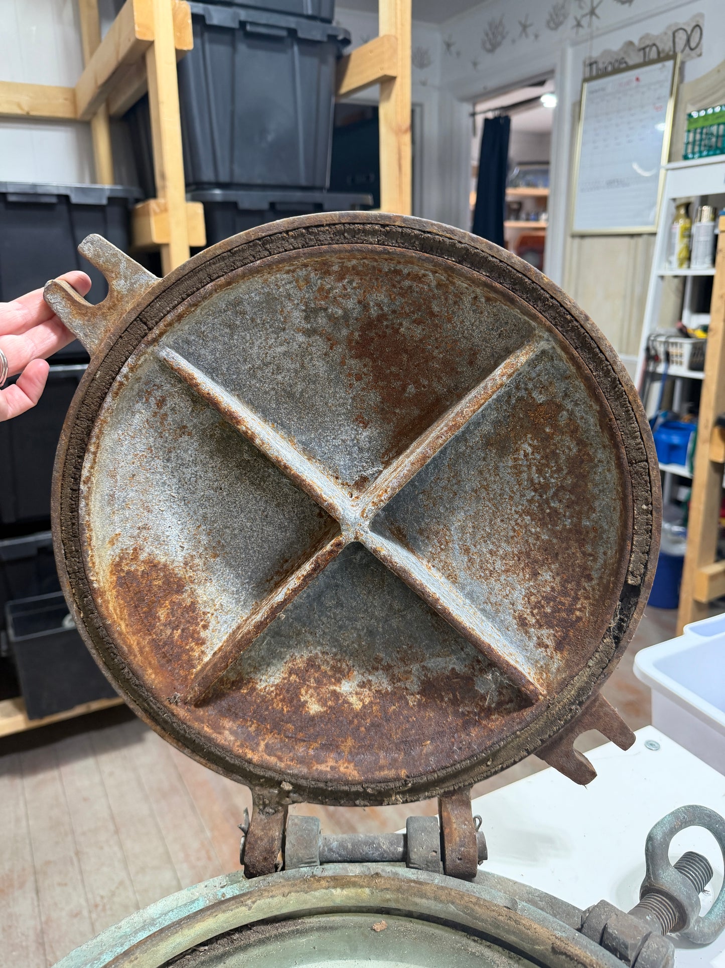 Vintage 12 1/2" Diameter Galvanized / Bronze Portlight / Port Light / Porthole
