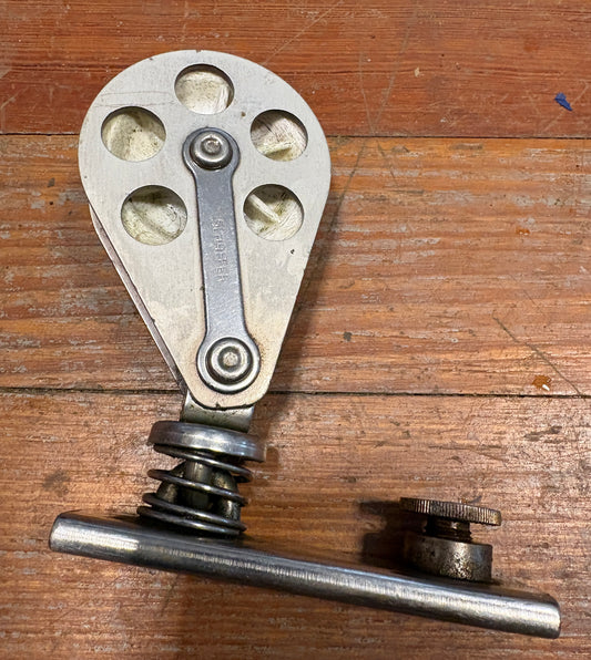 Schaefer Standing Spring Block 2 1/4" Sheave on 1" Track Car with screw top