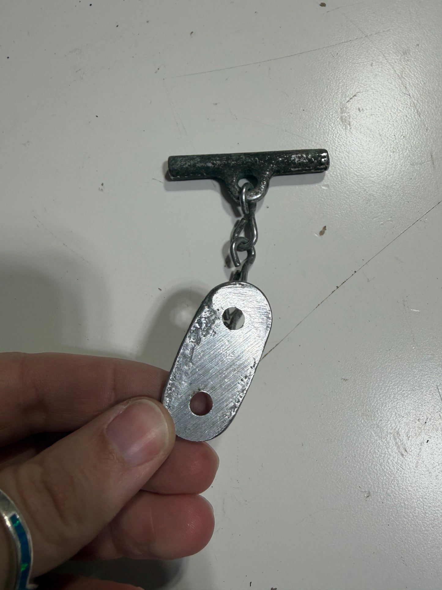 3.5" Chromed Chain & Bar for Holding Portlight / Port Light Open