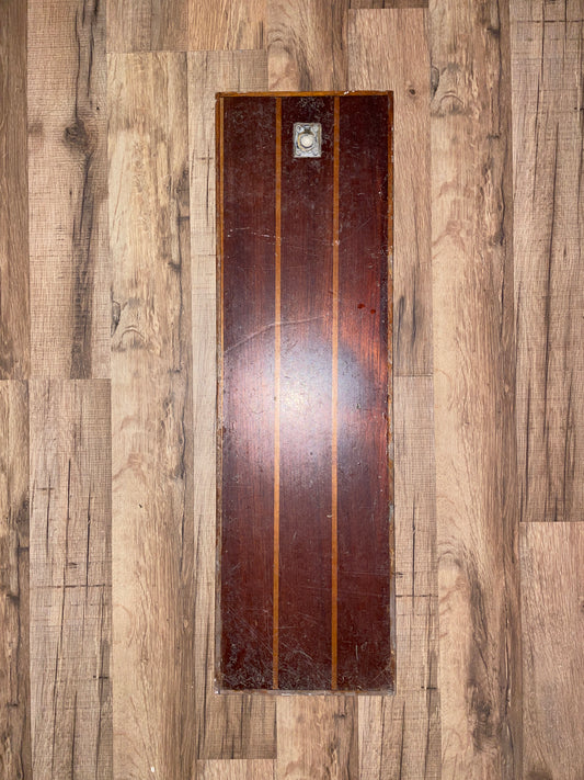 Small Teak & Holly Floor Hatch Piece - 27 1/4” Long x 8 1/8” Wide x 1”