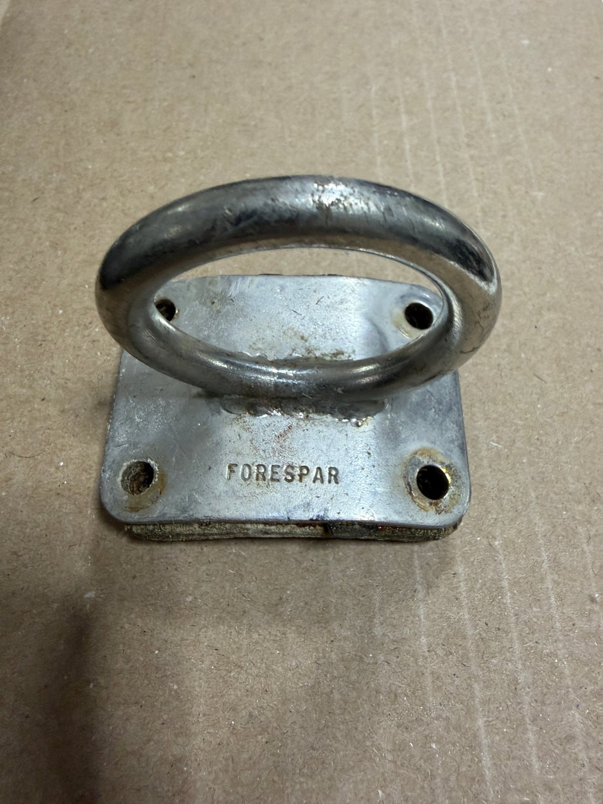 Forespar Stainless Steel Curved Mast or Spinnaker Pole Ring Pad Eye, 1 5/8" Ring (ID)