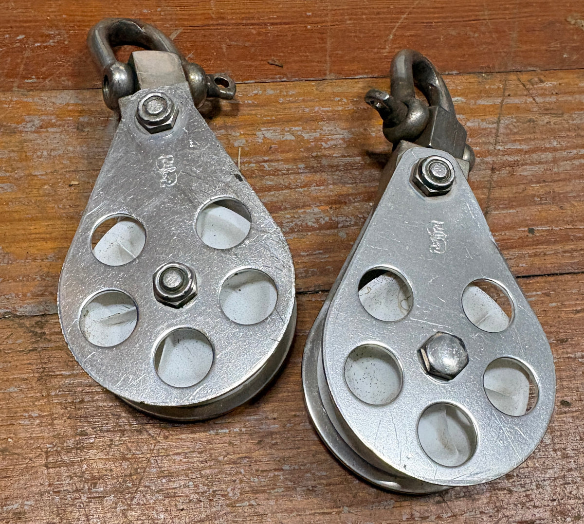Schaefer Single Swivel Block 2" Sheave 1/2" Line PAIR