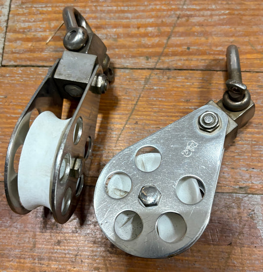 Schaefer Single Swivel Block 2" Sheave 1/2" Line PAIR