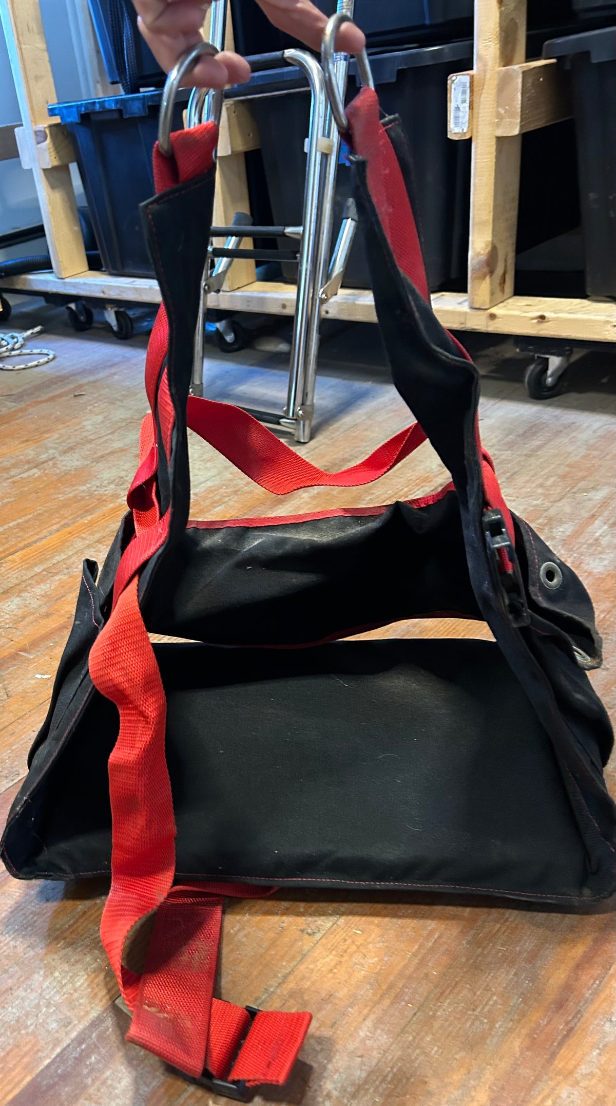 Red and Black Bosuns Chair 20"