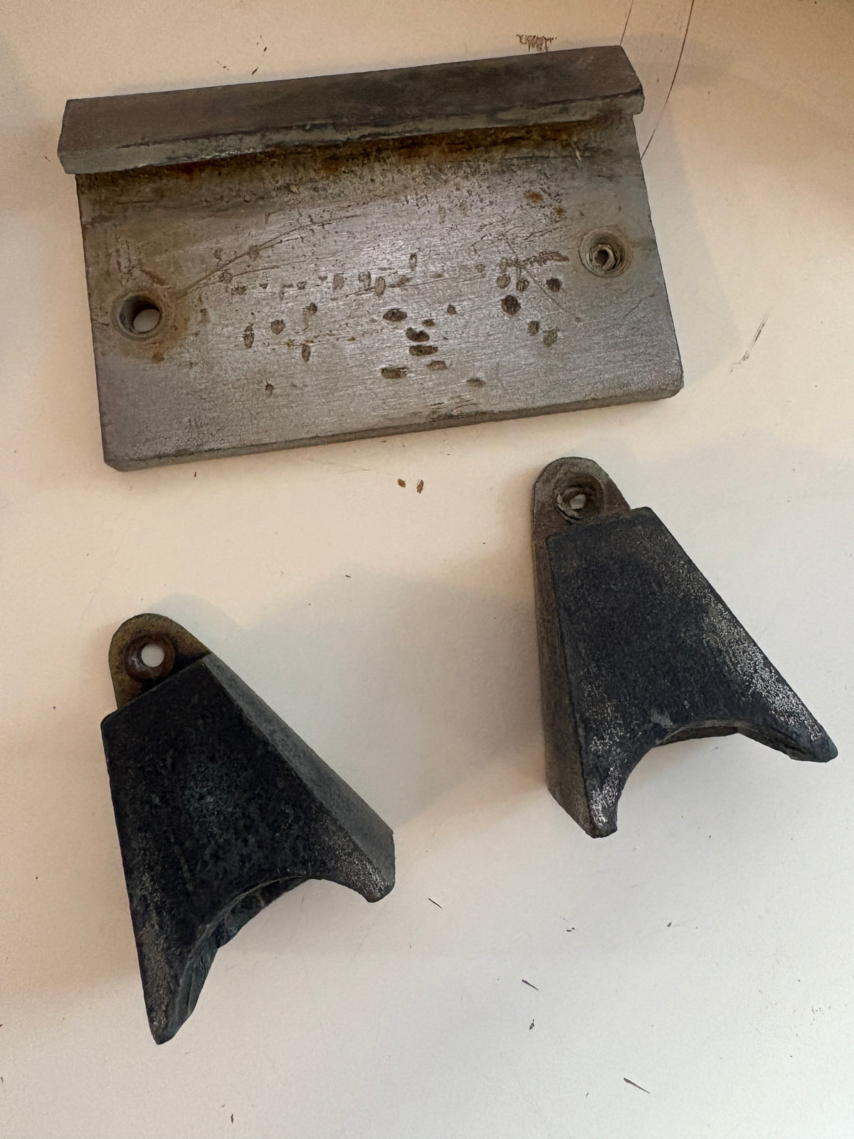 Bronze Anchor Chock Bracket form Chris Craft Commander 27