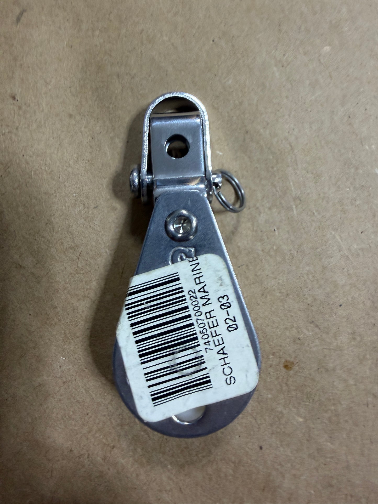 Schaefer 02-03 Single Fixed Block - 1" Sheave x 5/16" Line - NEW