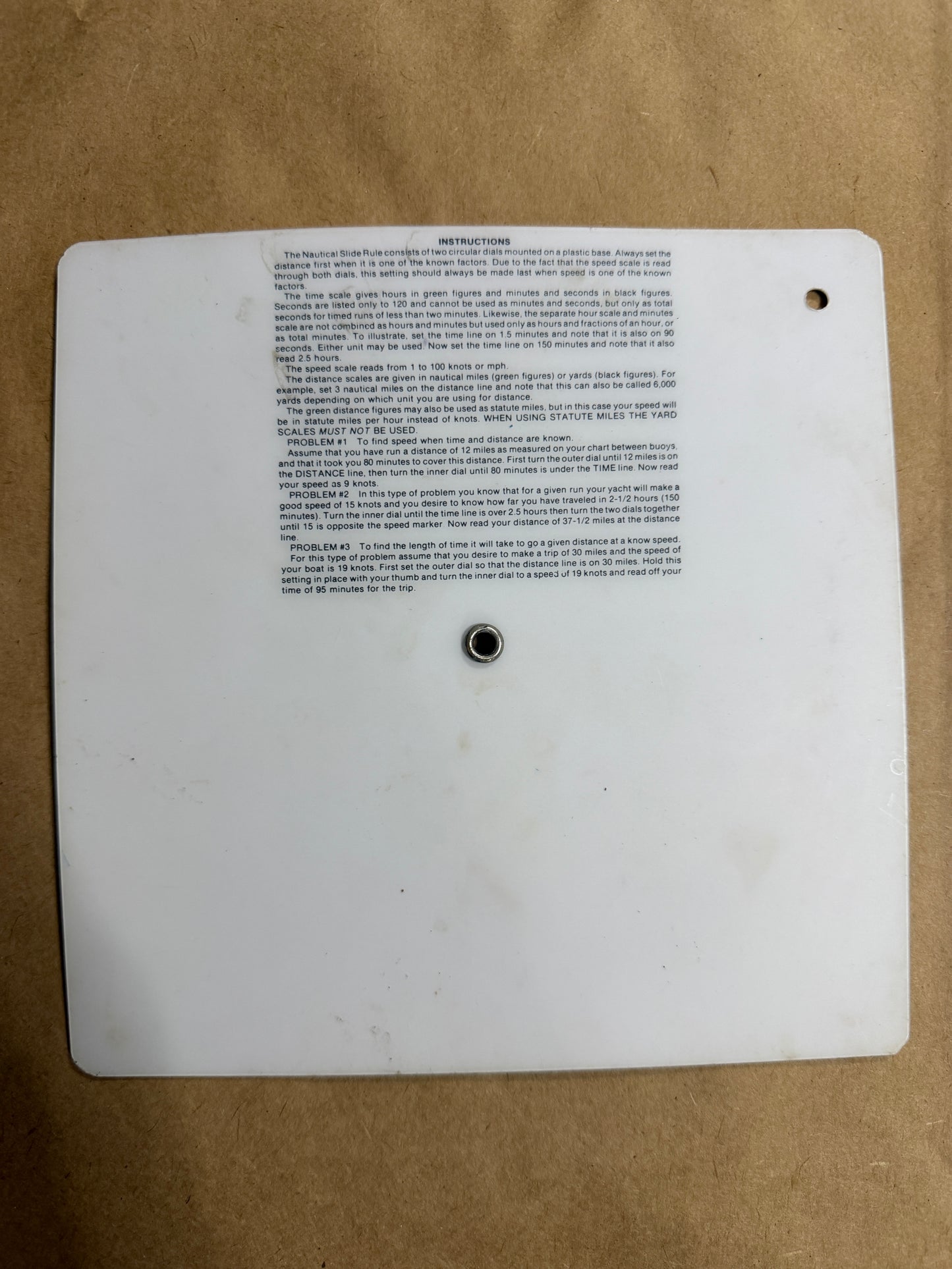Weems and Plath Nautical Slide Rule 105