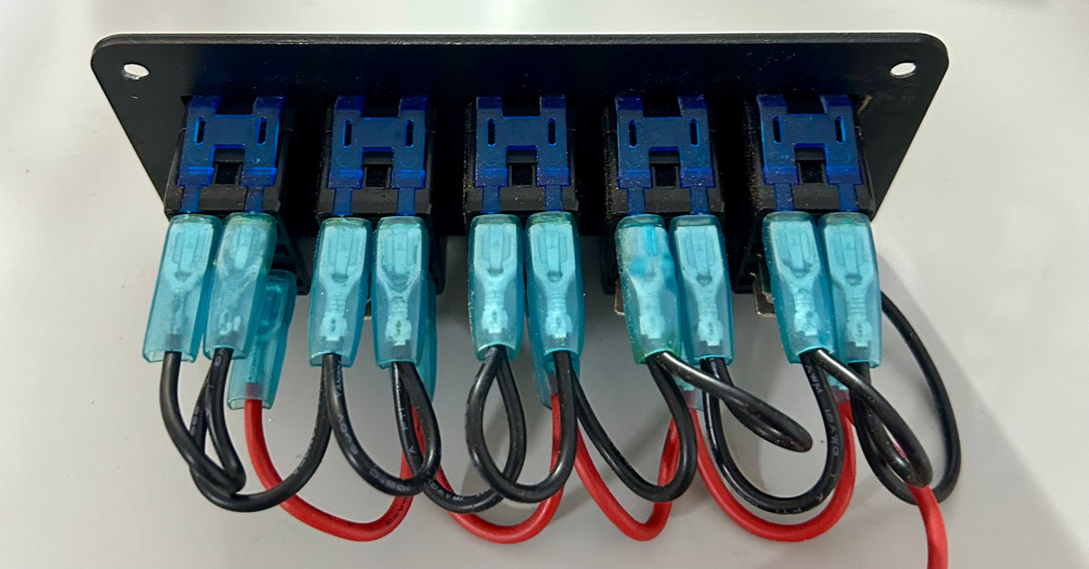 5-Gang Marine Rocker Switch Panel
