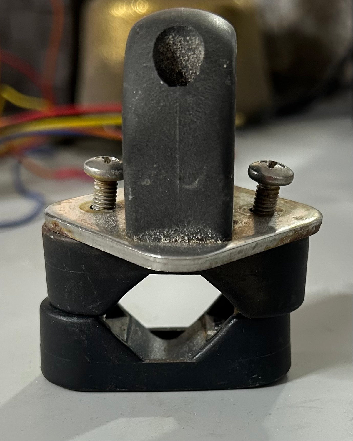 Fairlead on rail mount - 3/4" bore