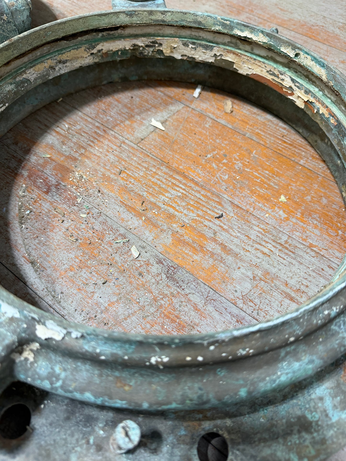 Solid Bronze 13 5/8" Mounting Port Hole - NO GLASS