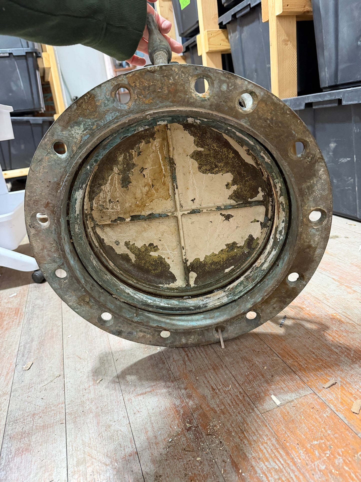 Solid Bronze 13 5/8" Mounting Port Hole - NO GLASS