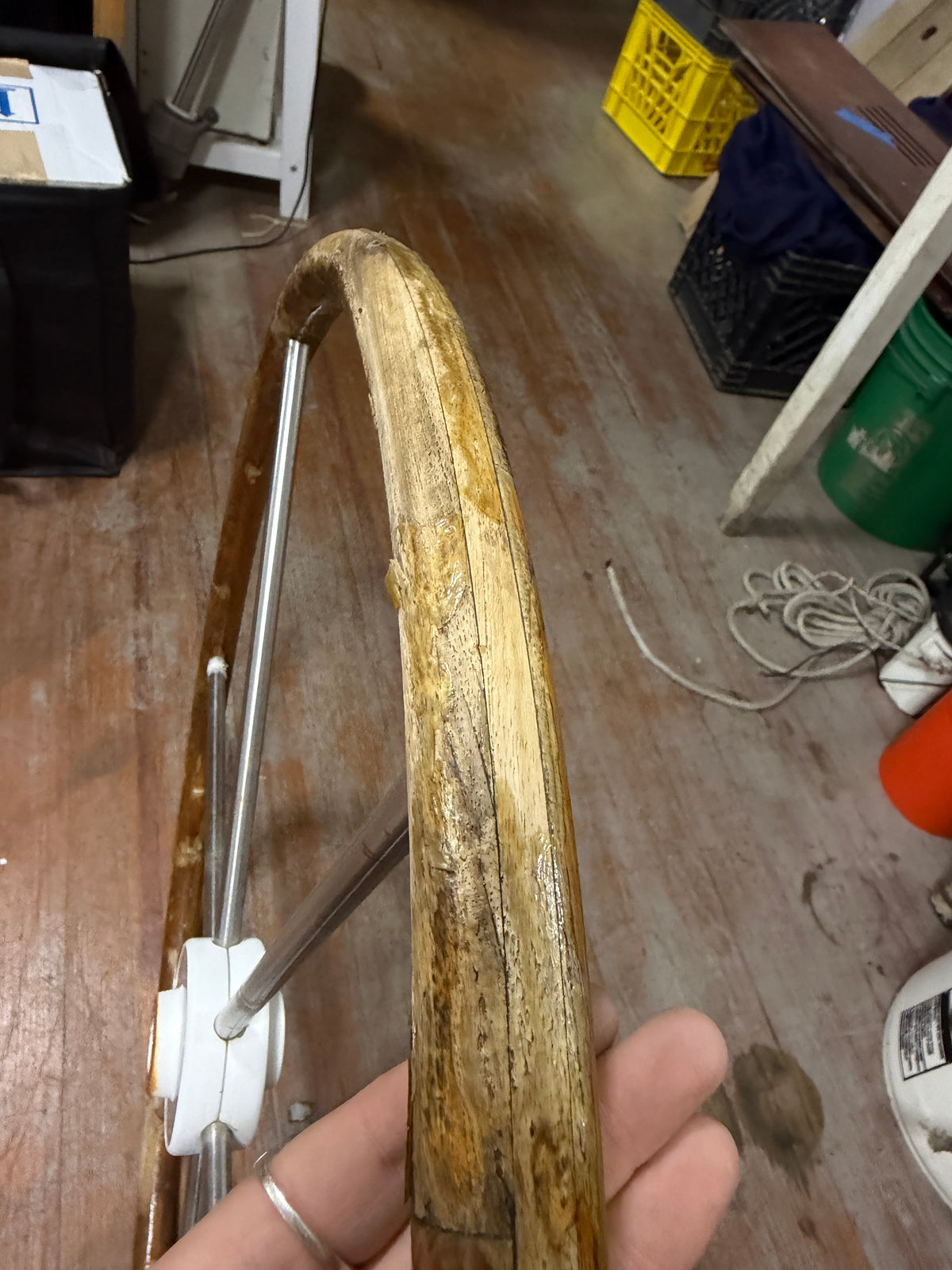 30" Teak and Stainless Wheel - 1" Straight Shaft