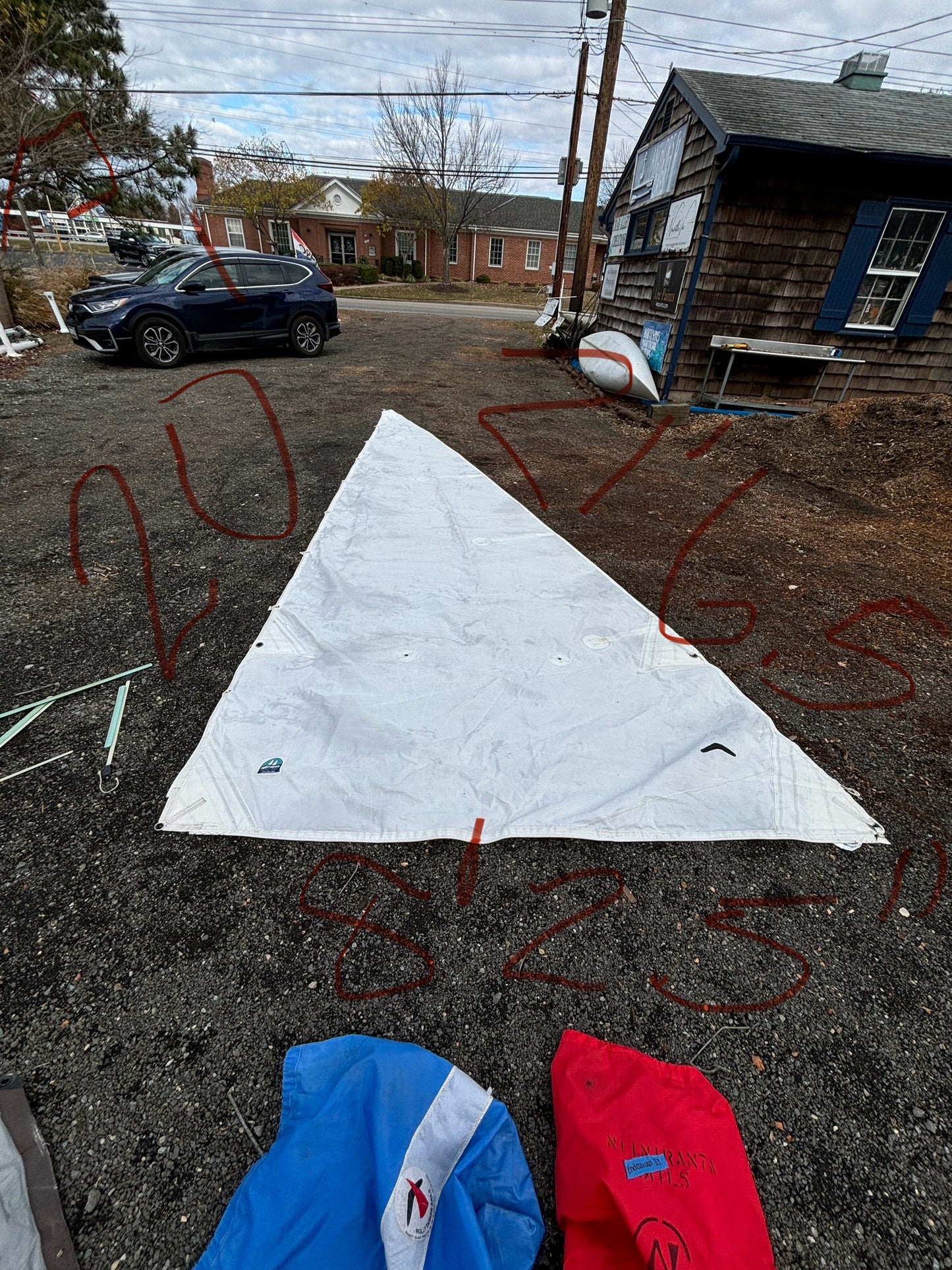 Masthead Brand Main Sail — 21’ 6.5”Leech  x 20’  Luff x 8’ 2.5” Foot