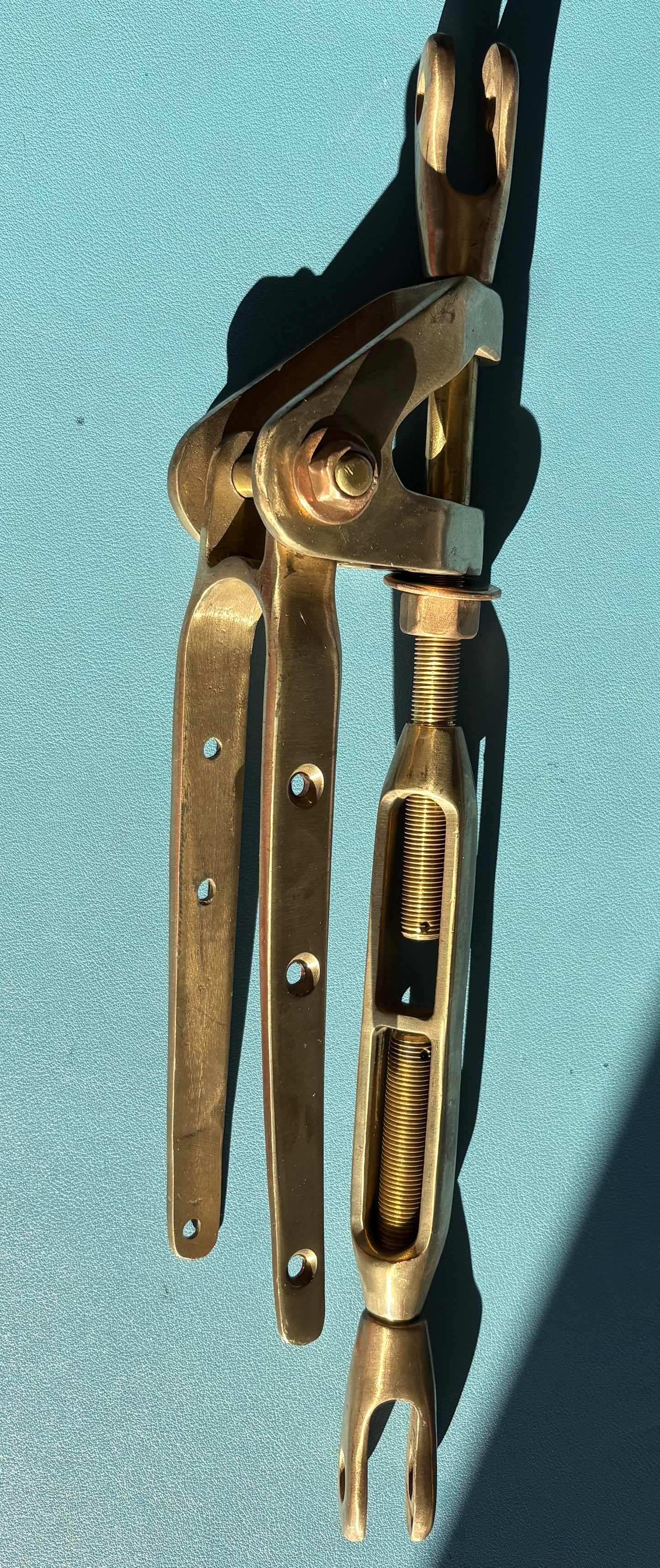 Bronze Merrimen Style Staysail Boom Gooseneck, and Turnbuckle