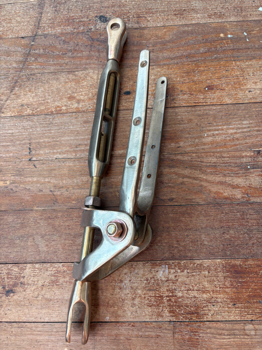 Bronze Merrimen Style Staysail Boom Gooseneck, and Turnbuckle