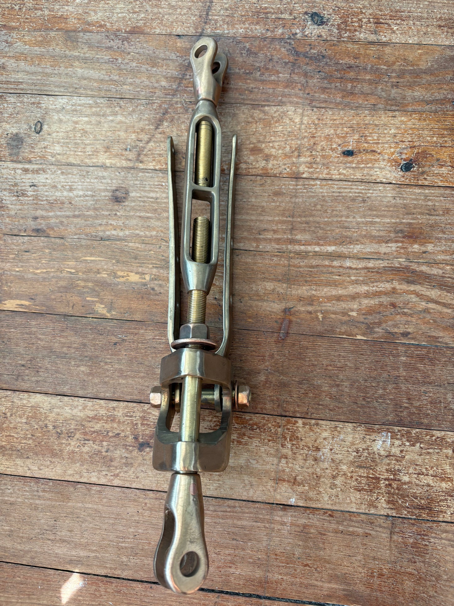 Bronze Merrimen Style Staysail Boom Gooseneck, and Turnbuckle