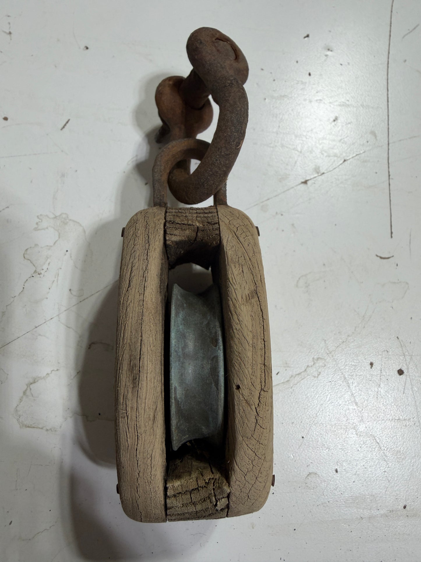 Merriman 1 7/8" Bronze Sheave Wooden Single Block - 5/16" Line