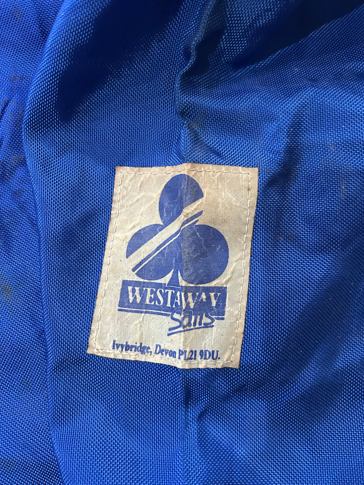 Royal Blue "West Away Sails" Sail Bag 44” x 28”