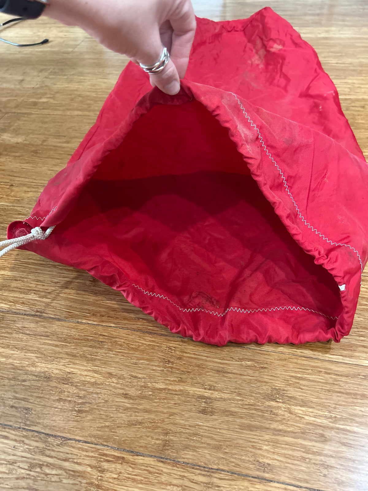 Red Drawstring Sail Bag 31” x 20 1/2”
