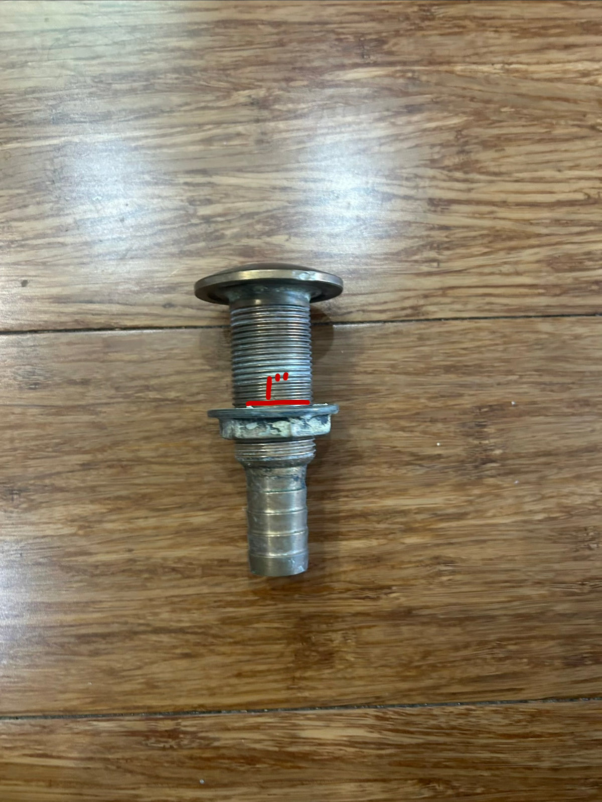 3/4” Brass Thru-Hull With Nut
