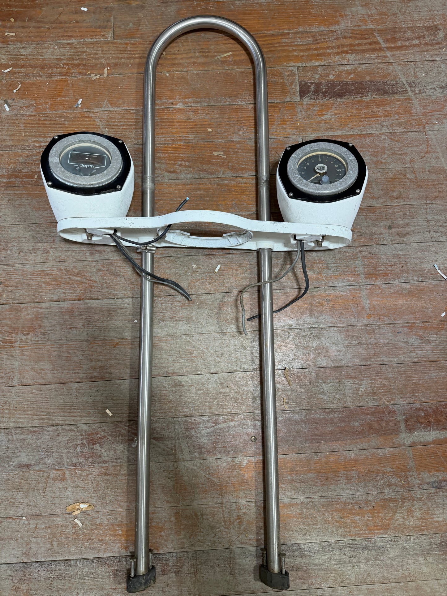 45.5" Tall - 9.5" Center Pedestal Guard With Compass Plate, 2 Instrument Holders & Feet
