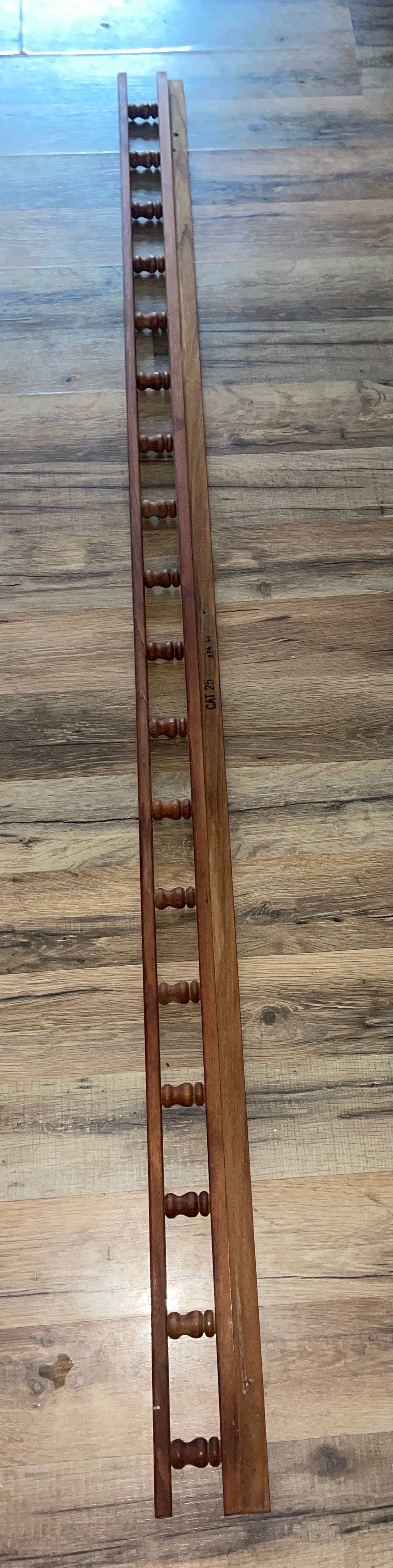 Catalina 25 77” Long Teak Pin Rail