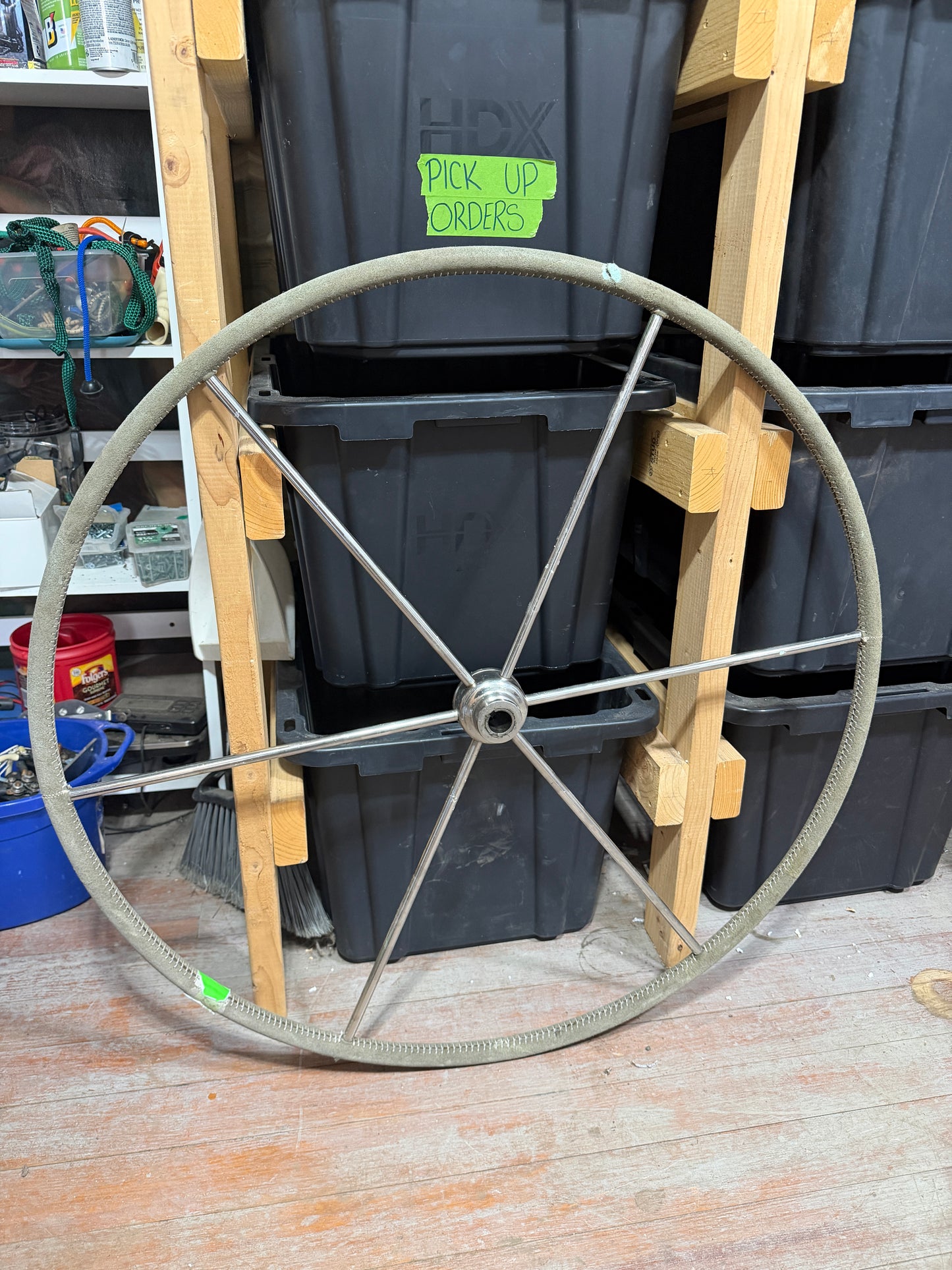 36.5" Edson Wheel - 1" Straight Keyed Shaft - Wrapped