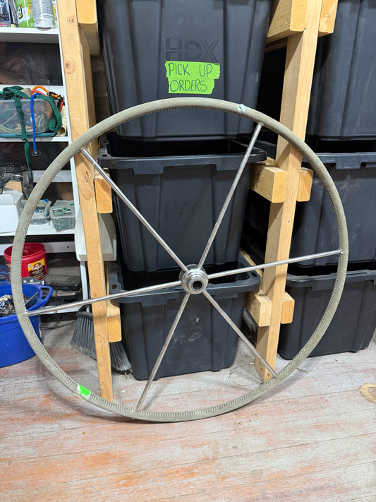 36.5" Edson Wheel - 1" Straight Keyed Shaft - Wrapped
