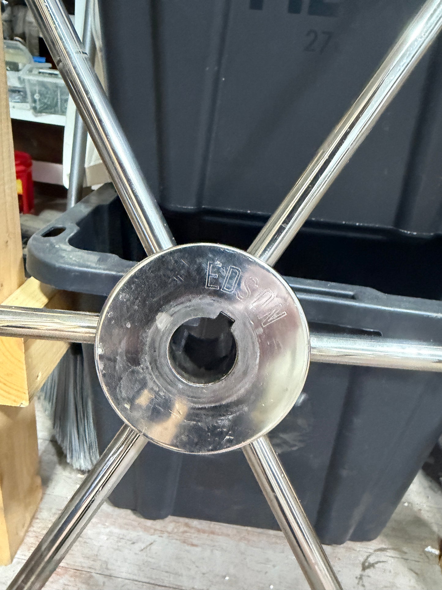 36.5" Edson Wheel - 1" Straight Keyed Shaft - Wrapped