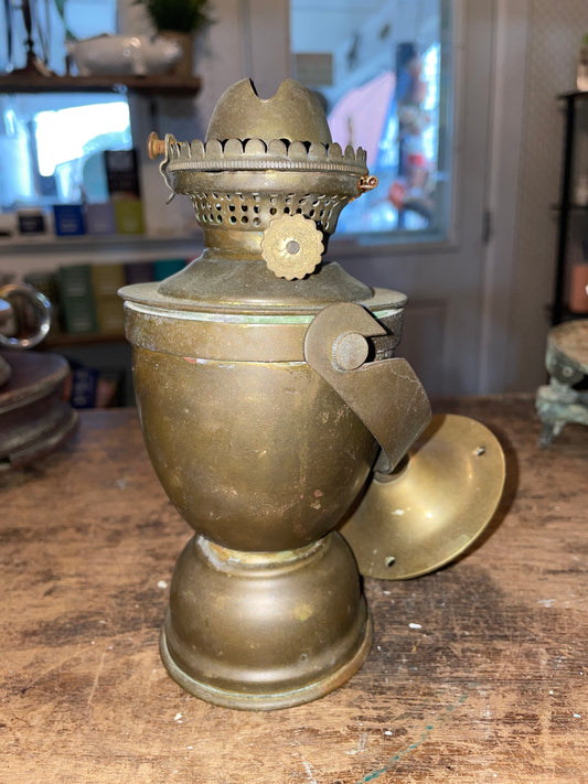 Vintage Brass Oil Lamp - No Glass