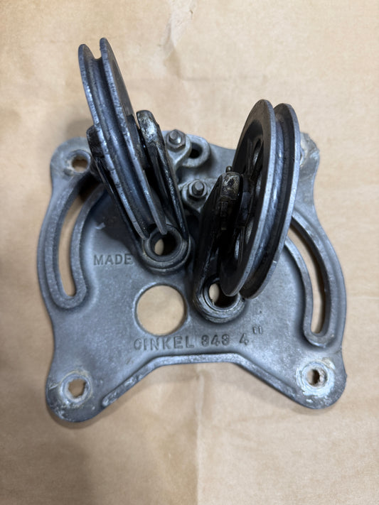 Cinkel 343 Aluminum Steering Pulley Pedestal System - 4" Wheels - 1/4" Cable